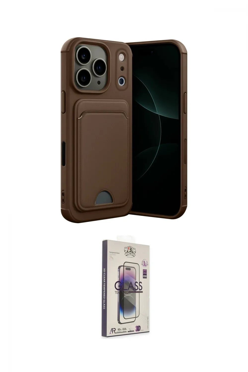 ieg™ iPhone 17 Pro Max Kılıf Vadi Çizgi Prime - Siyah Bilvis 3D Cam Ekran Koruyucu