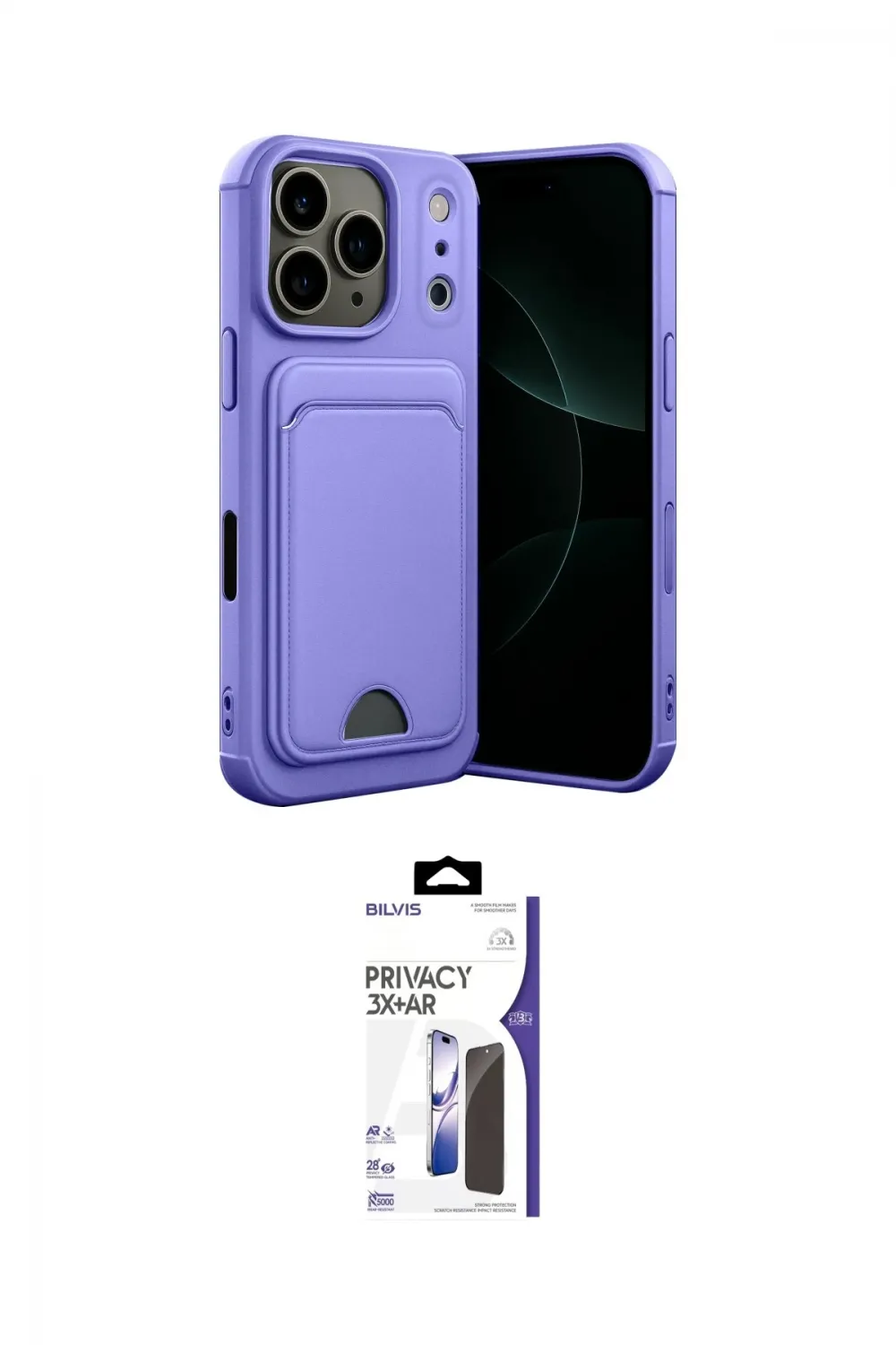 ieg™ iPhone 17 Pro Max Kılıf Vadi Çizgi Prime - Siyah Bilvis 3X AR Hayalet Cam Ekran Koruyucu