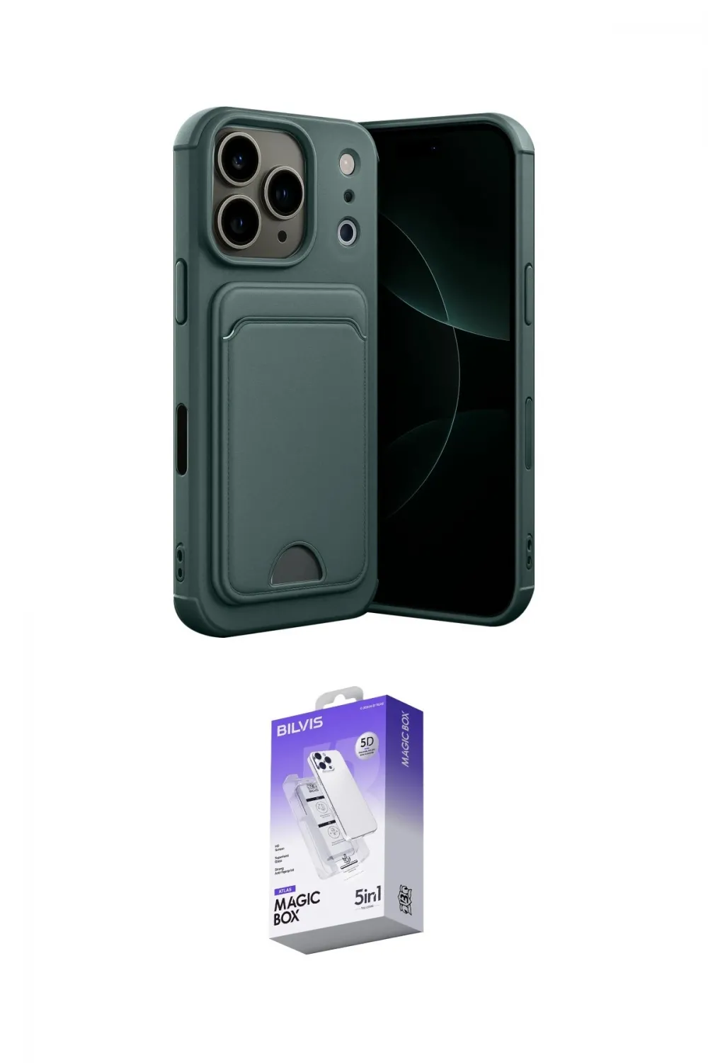ieg™ iPhone 17 Pro Max Kılıf Vadi Çizgi Prime - Siyah Bilvis 5in1 3D Magic Cam Ekran Koruyucu