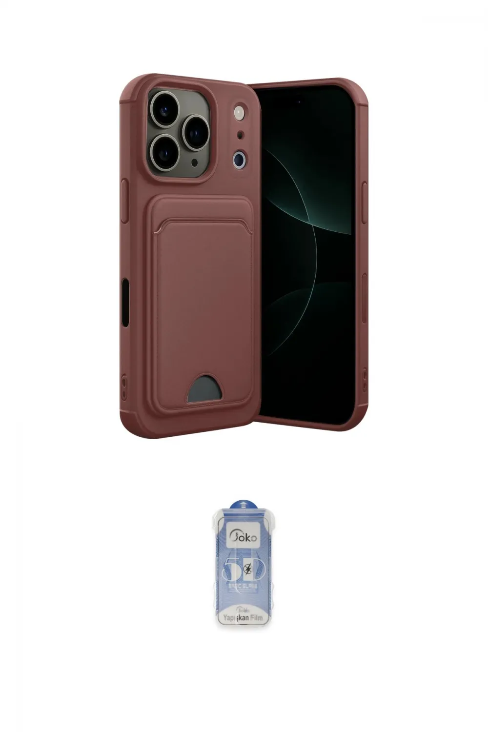 ieg™ iPhone 17 Pro Max Kılıf Vadi Çizgi Prime - Siyah Joko Magic 5D Cam