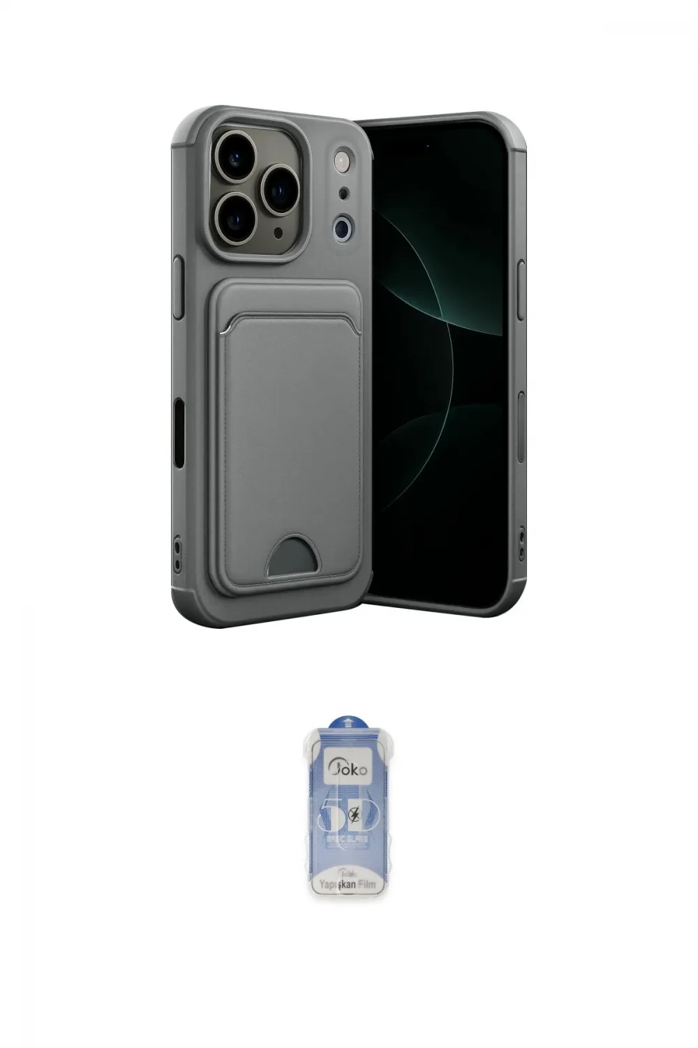 ieg™ iPhone 17 Pro Max Kılıf Vadi Çizgi Prime - Siyah Joko Magic 5D Cam