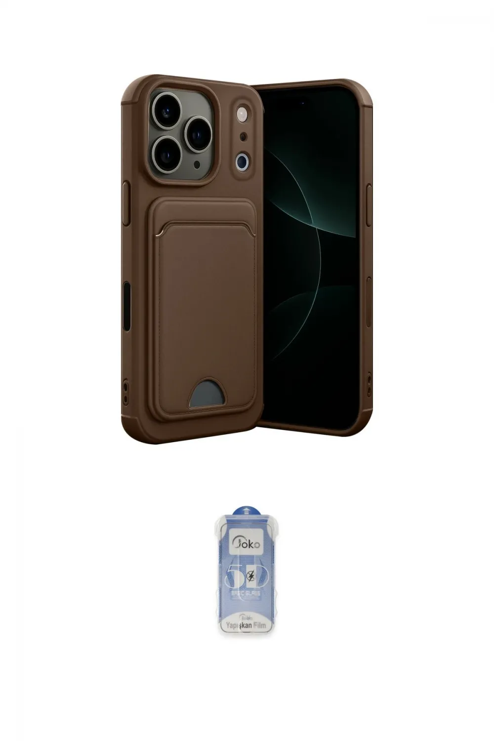 ieg™ iPhone 17 Pro Max Kılıf Vadi Çizgi Prime - Siyah Joko Magic 5D Cam