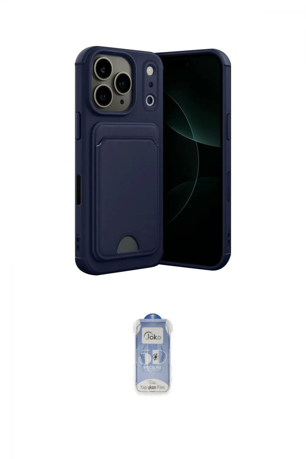 ieg™ iPhone 17 Pro Max Kılıf Vadi Çizgi Prime - Siyah Joko Magic 5D Cam