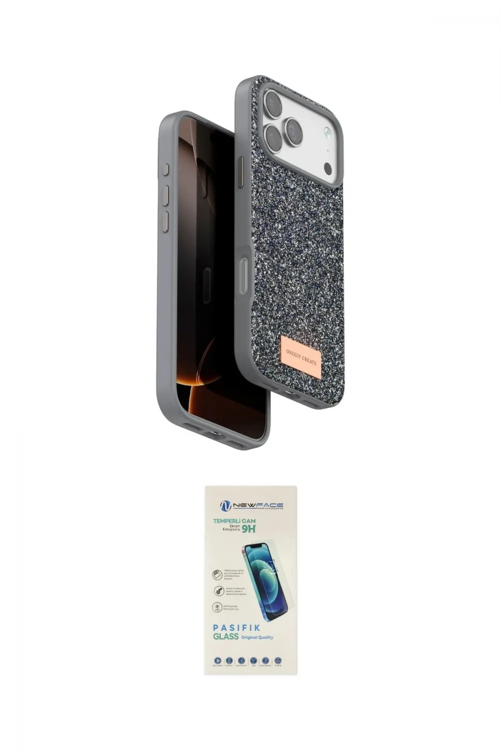 ieg™ iPhone 17 Pro Max Kılıf Vadi Klasik Serisi - Şeffaf Pasifik Cam Ekran Koruyucu