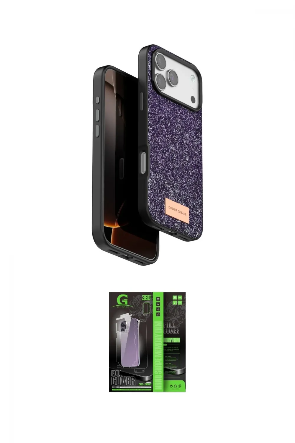 ieg™ iPhone 17 Pro Max Kılıf Vadi Klasik Serisi - Siyah 360 Mat Full Body Arka Koruyucu