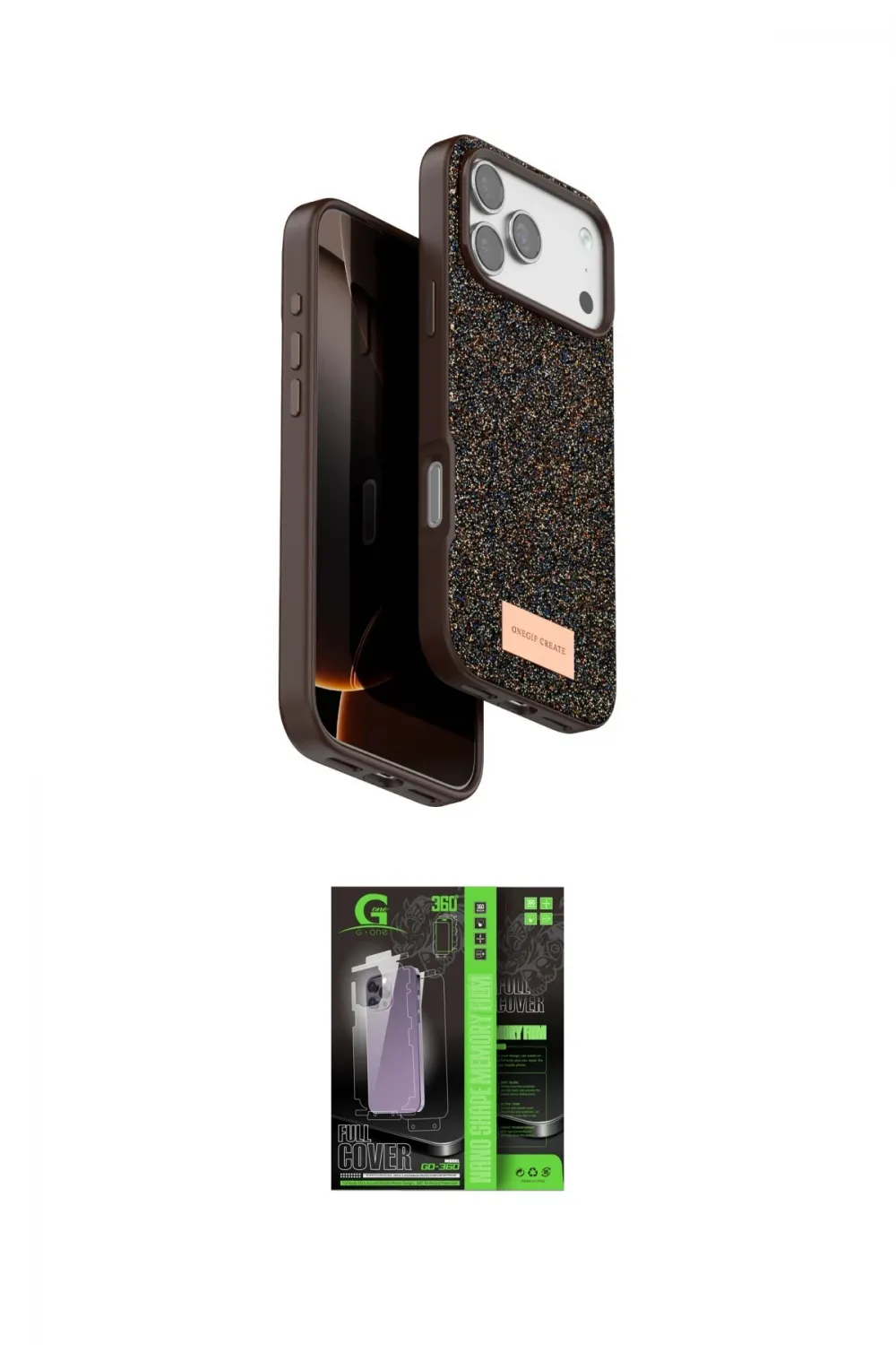 ieg™ iPhone 17 Pro Max Kılıf Vadi Klasik Serisi - Siyah 360 Mat Full Body Arka Koruyucu
