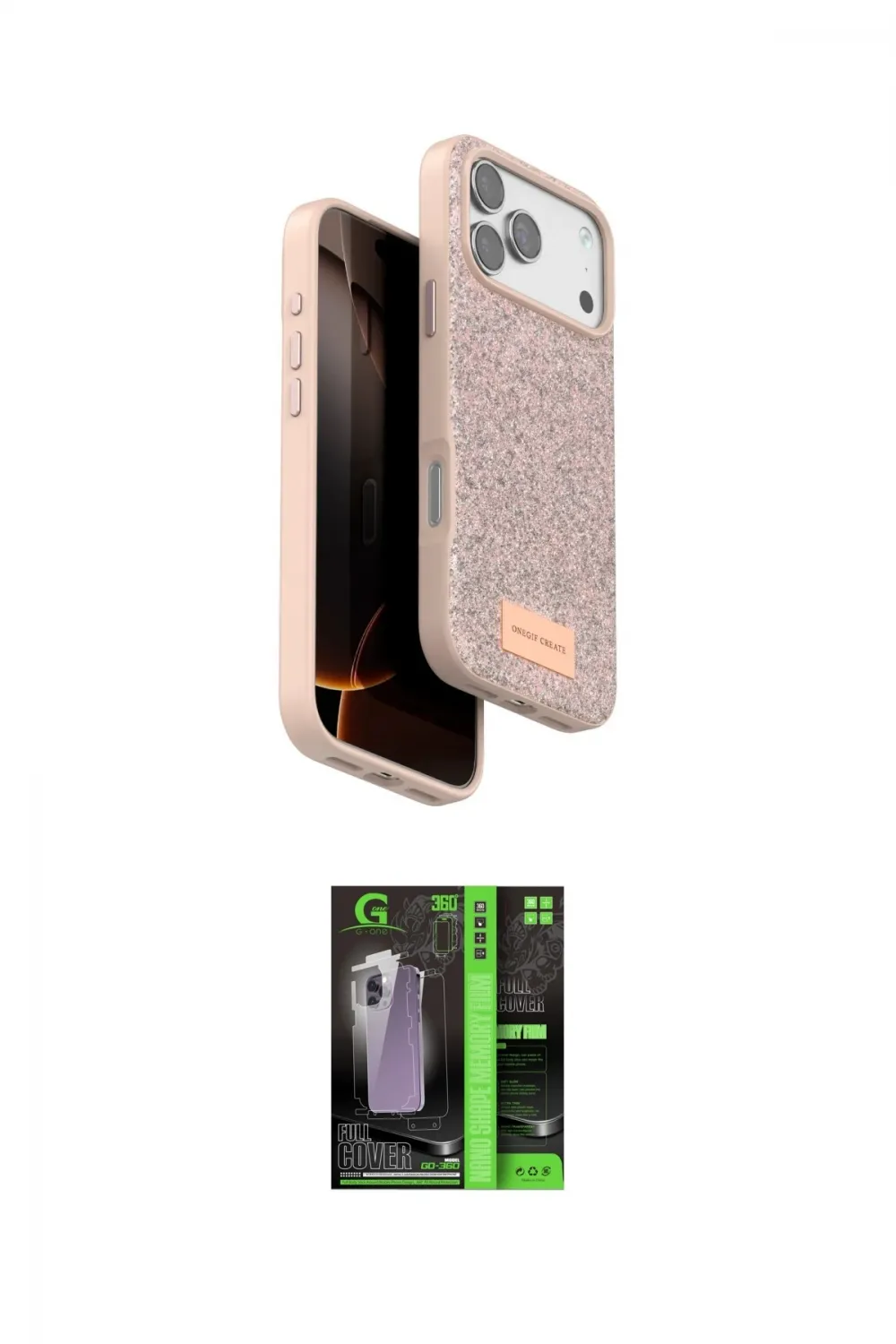 ieg™ iPhone 17 Pro Max Kılıf Vadi Klasik Serisi - Siyah 360 Mat Full Body Arka Koruyucu