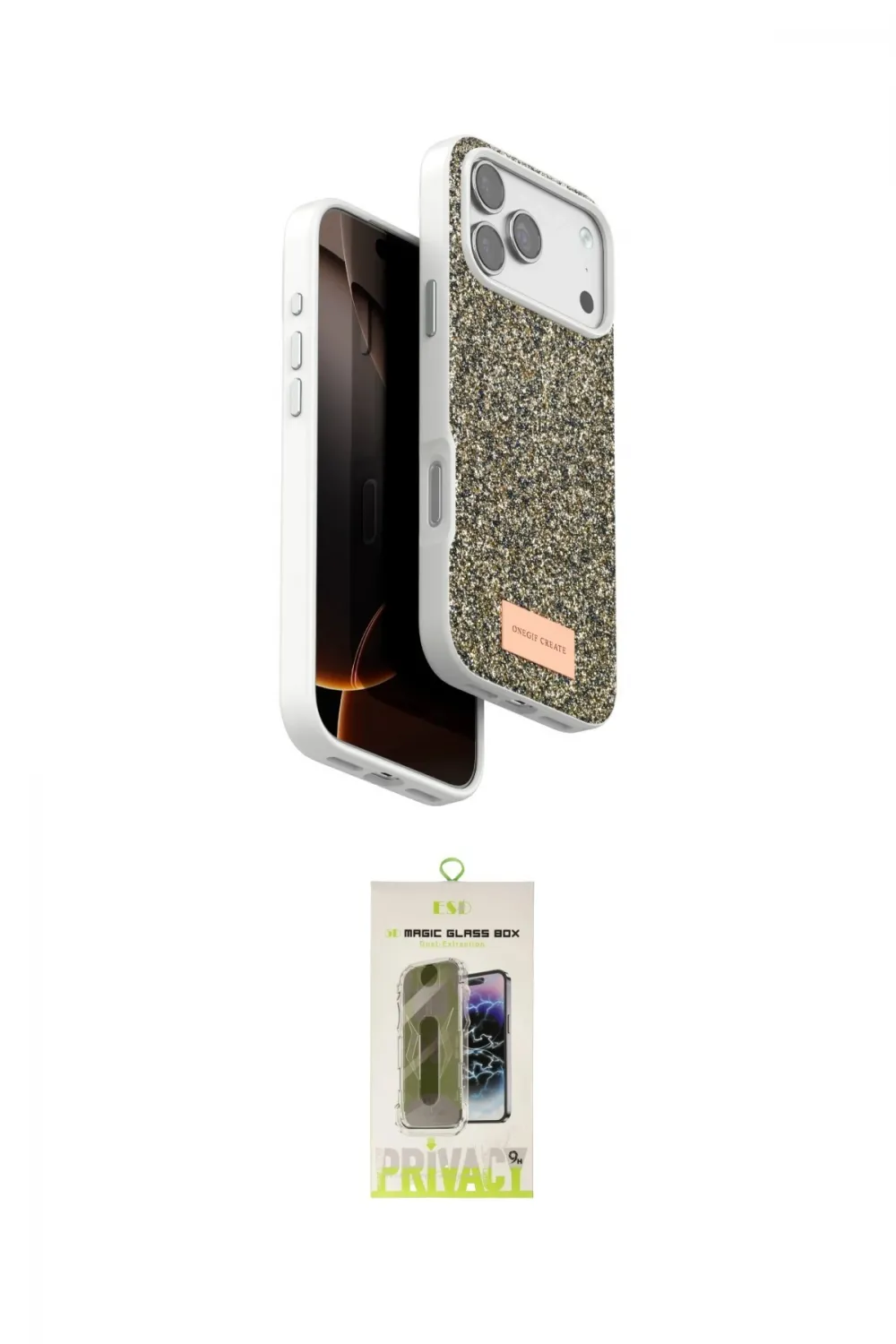 ieg™ iPhone 17 Pro Max Kılıf Vadi Klasik Serisi - Siyah Joko Magic 5D Hayalet Cam