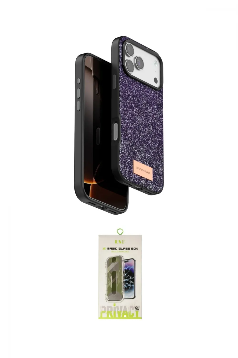 ieg™ iPhone 17 Pro Max Kılıf Vadi Klasik Serisi - Siyah Joko Magic 5D Hayalet Cam