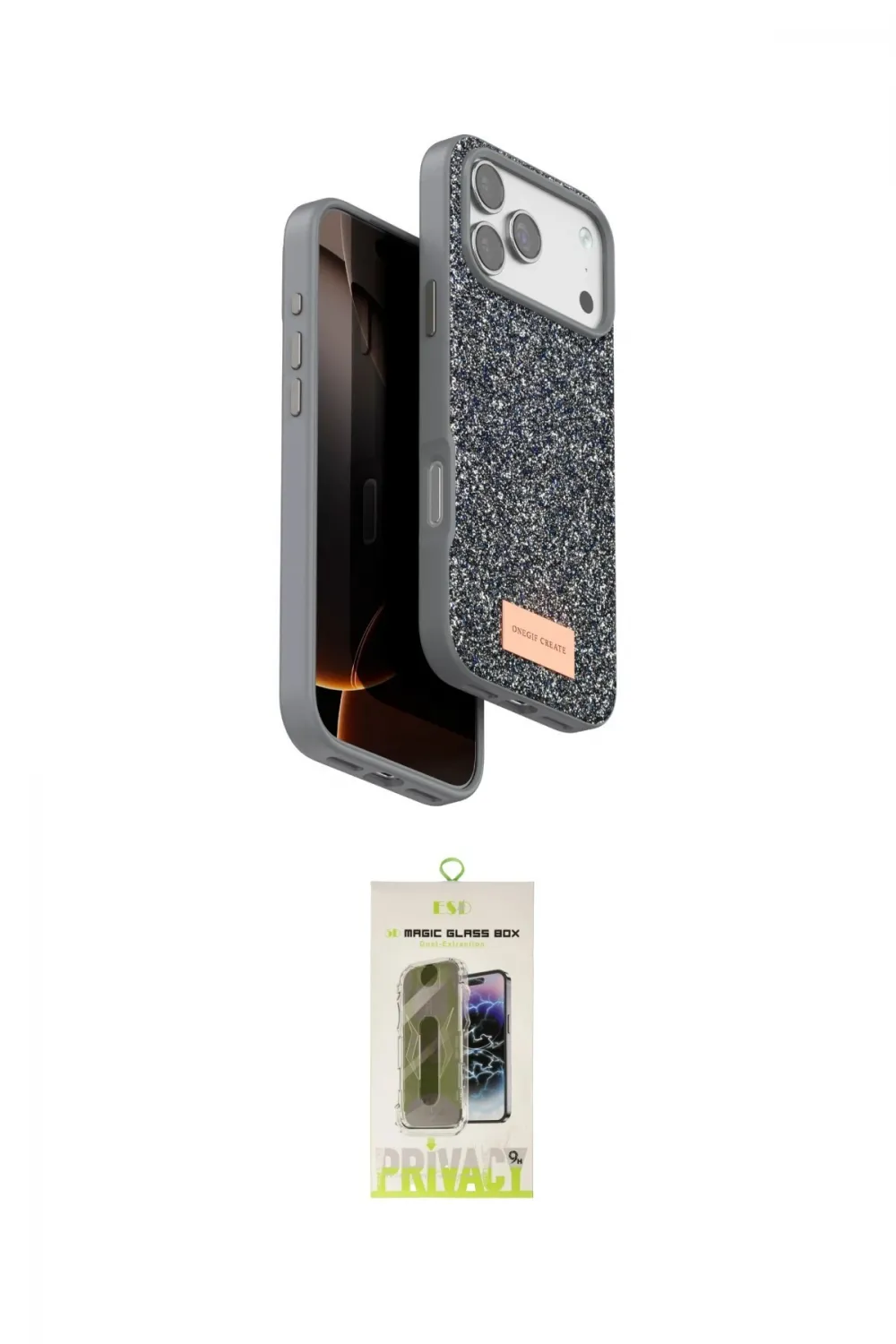 ieg™ iPhone 17 Pro Max Kılıf Vadi Klasik Serisi - Siyah Joko Magic 5D Hayalet Cam