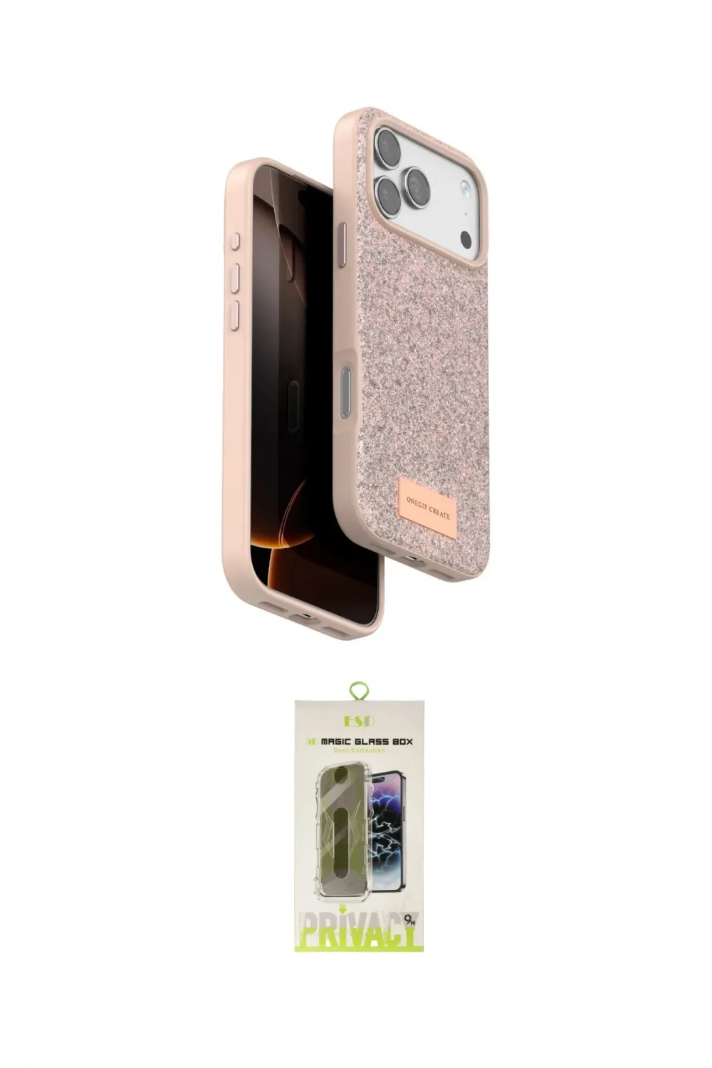 ieg™ iPhone 17 Pro Max Kılıf Vadi Klasik Serisi - Siyah Joko Magic 5D Hayalet Cam