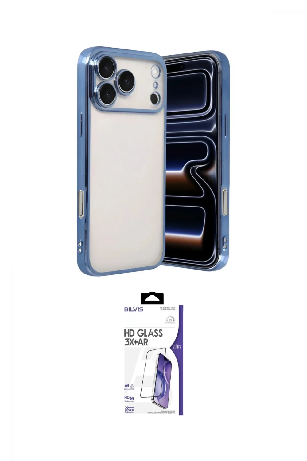 ieg™ iPhone 17 Pro Max Kılıf Vadi Minimal - Siyah Bilvis 3X AR HD Cam Ekran Koruyucu