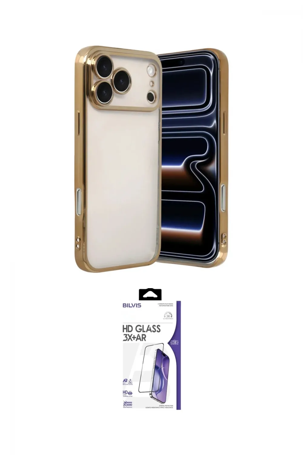 ieg™ iPhone 17 Pro Max Kılıf Vadi Minimal - Siyah Bilvis 3X AR HD Cam Ekran Koruyucu