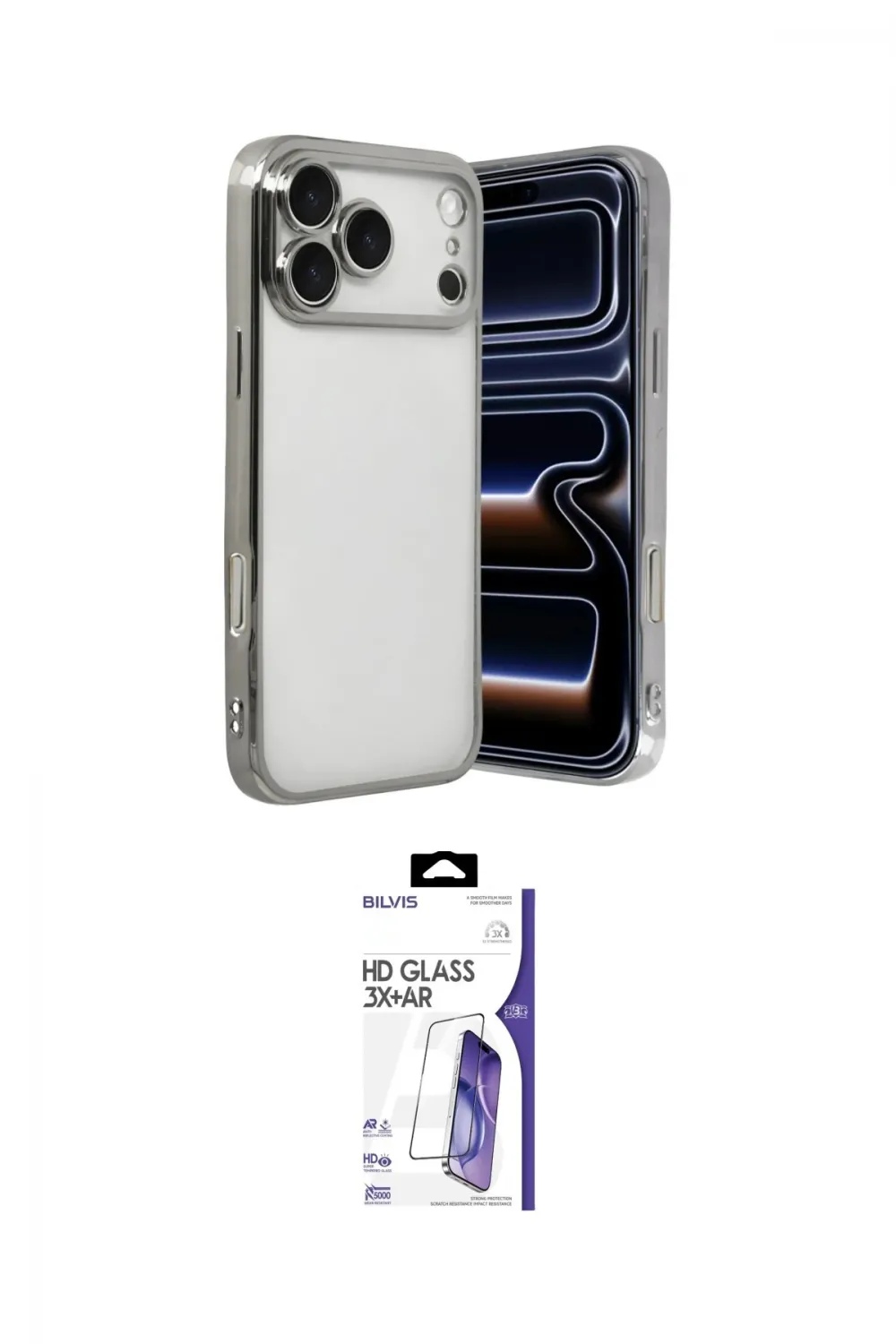 ieg™ iPhone 17 Pro Max Kılıf Vadi Minimal - Siyah Bilvis 3X AR HD Cam Ekran Koruyucu