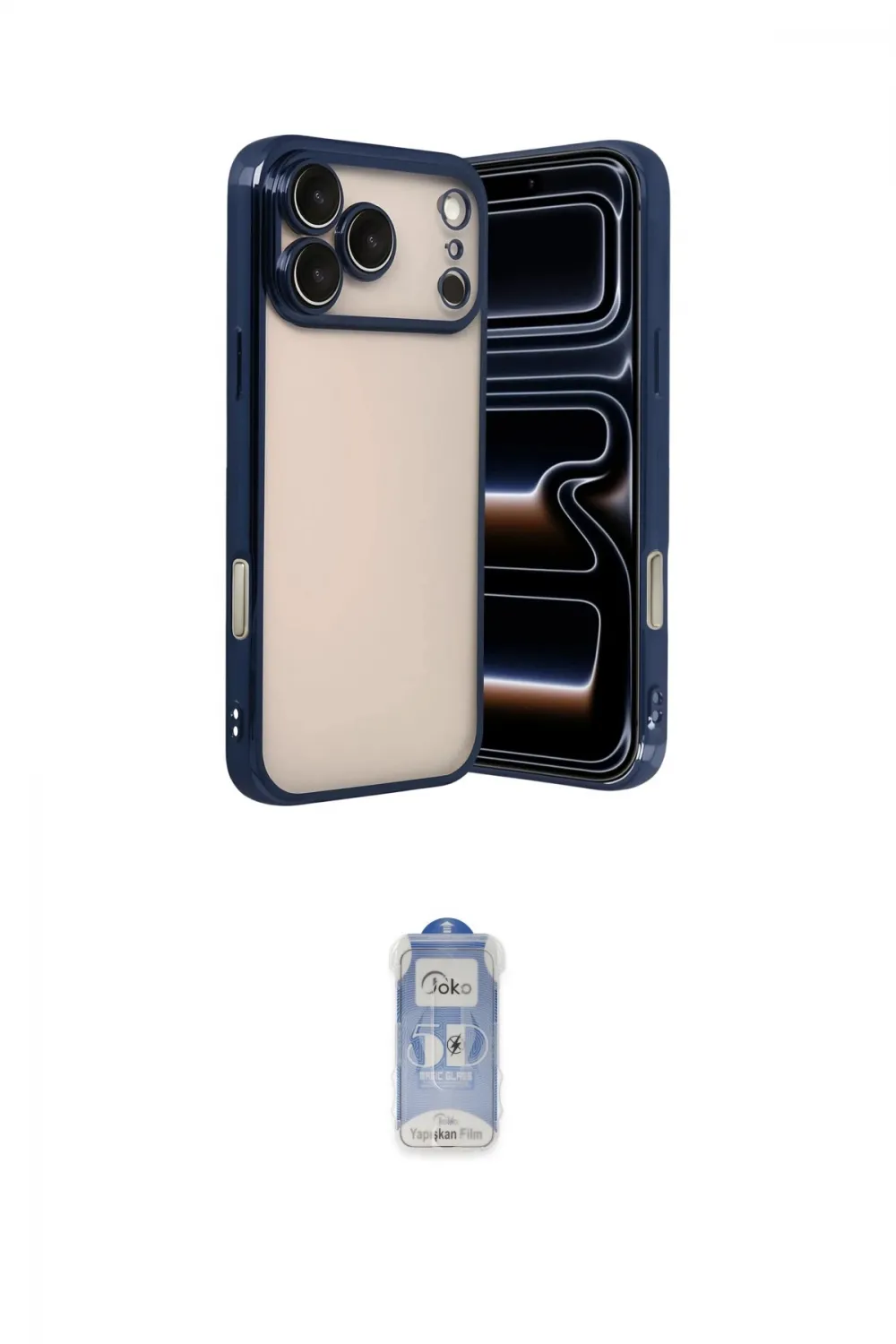 ieg™ iPhone 17 Pro Max Kılıf Vadi Minimal - Siyah Joko Magic 5D Cam