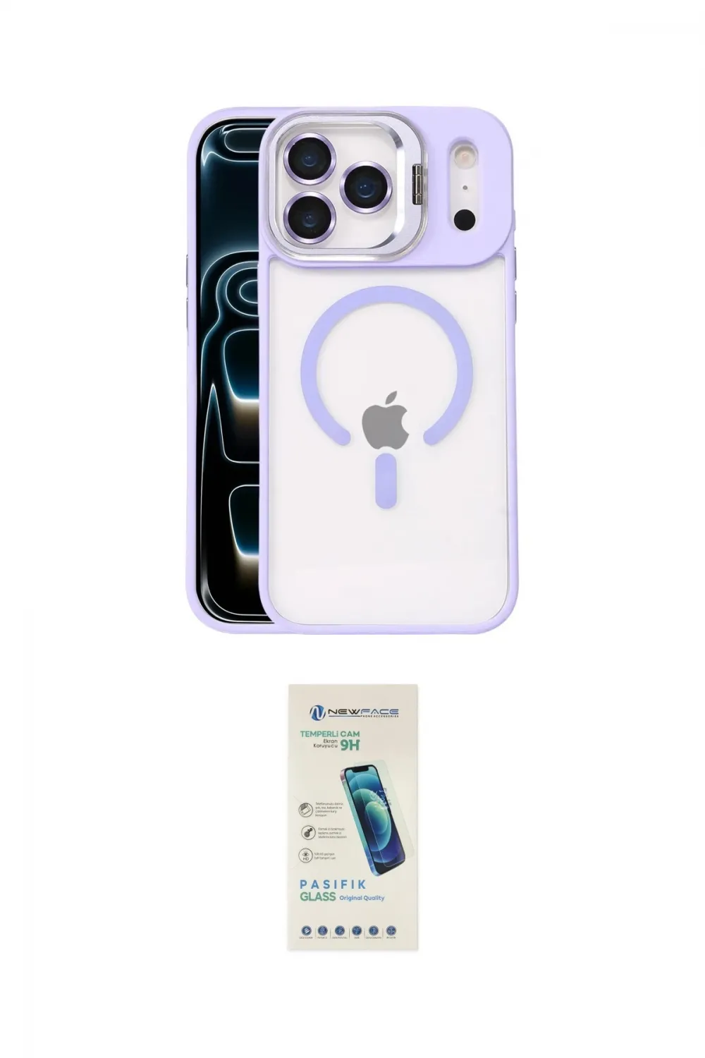 ieg™ iPhone 17 Pro Max Kılıf Yadigar Asil Koleksiyonu - Şeffaf Pasifik Cam Ekran Koruyucu