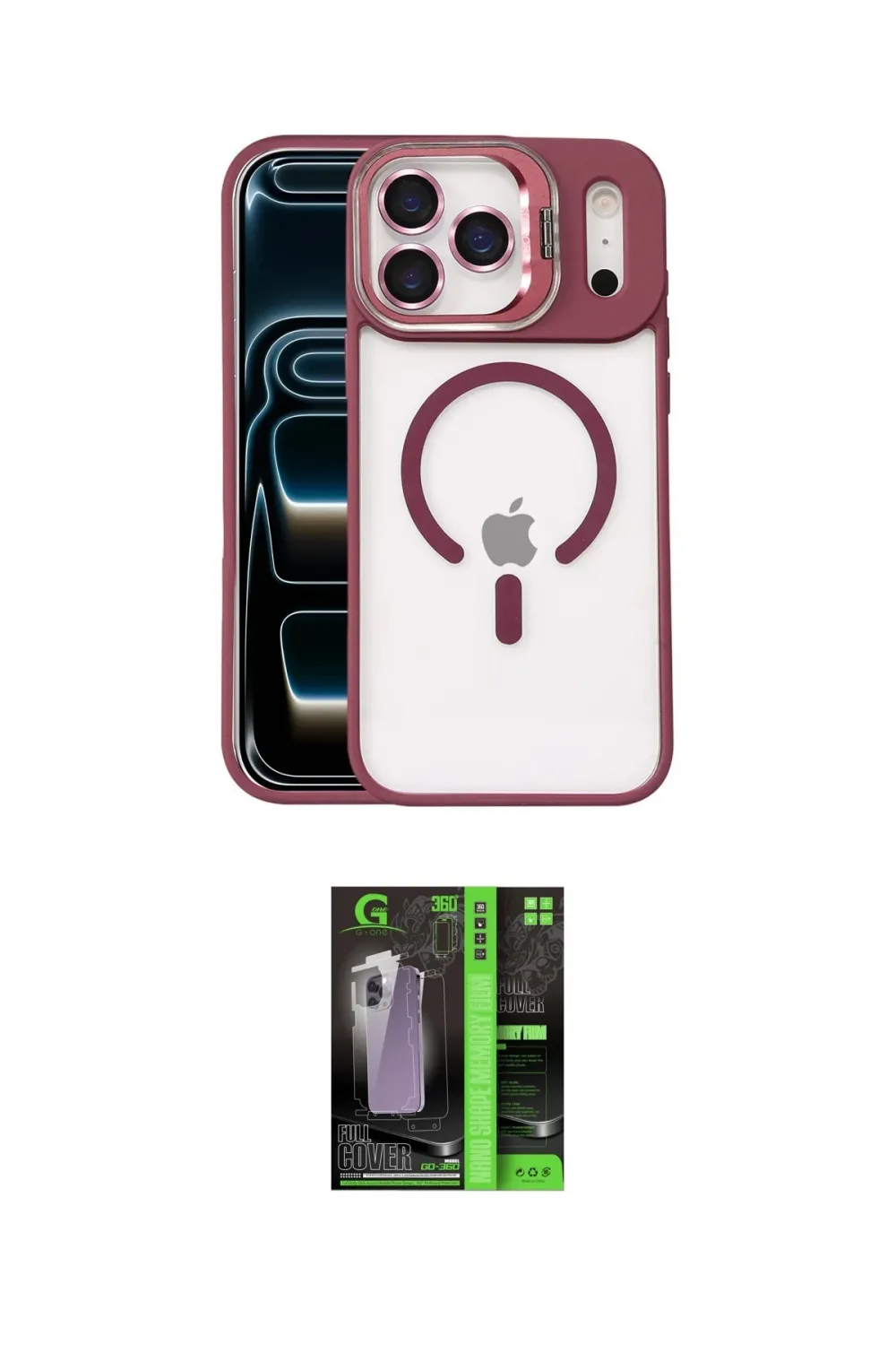 ieg™ iPhone 17 Pro Max Kılıf Yadigar Asil Koleksiyonu - Siyah 360 Mat Full Body Arka Koruyucu