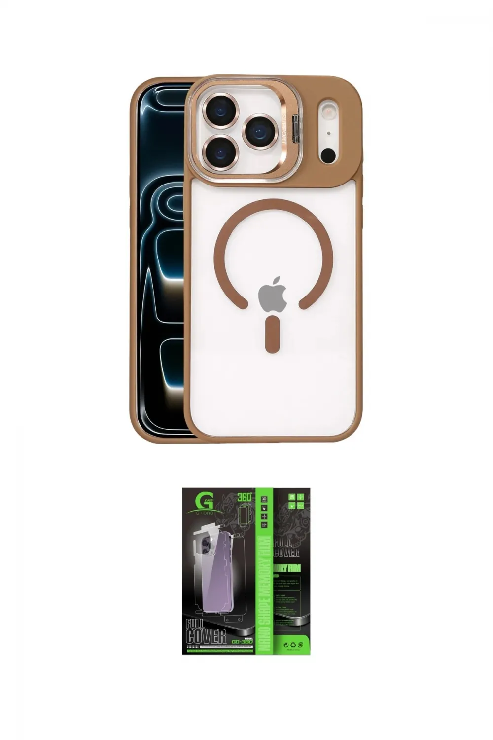 ieg™ iPhone 17 Pro Max Kılıf Yadigar Asil Koleksiyonu - Siyah 360 Mat Full Body Arka Koruyucu