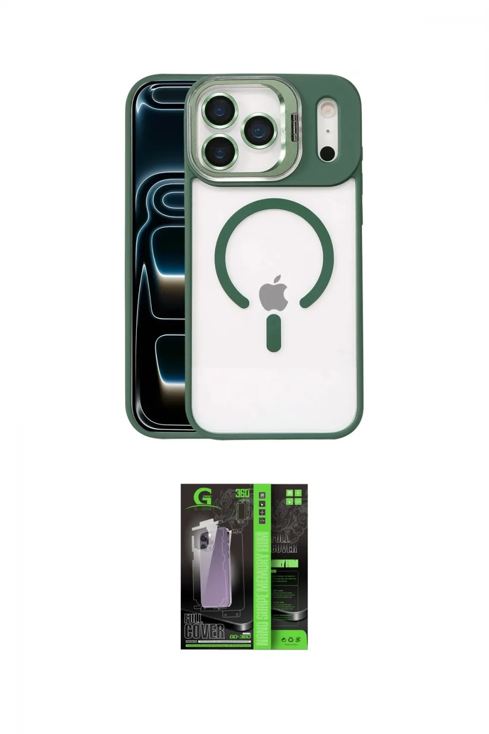 ieg™ iPhone 17 Pro Max Kılıf Yadigar Asil Koleksiyonu - Siyah 360 Mat Full Body Arka Koruyucu