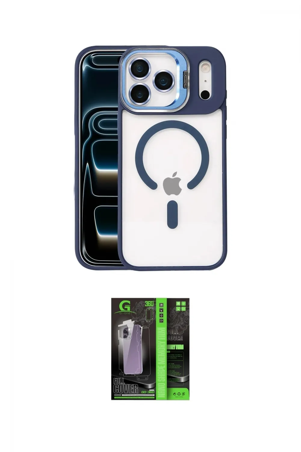 ieg™ iPhone 17 Pro Max Kılıf Yadigar Asil Koleksiyonu - Siyah 360 Mat Full Body Arka Koruyucu