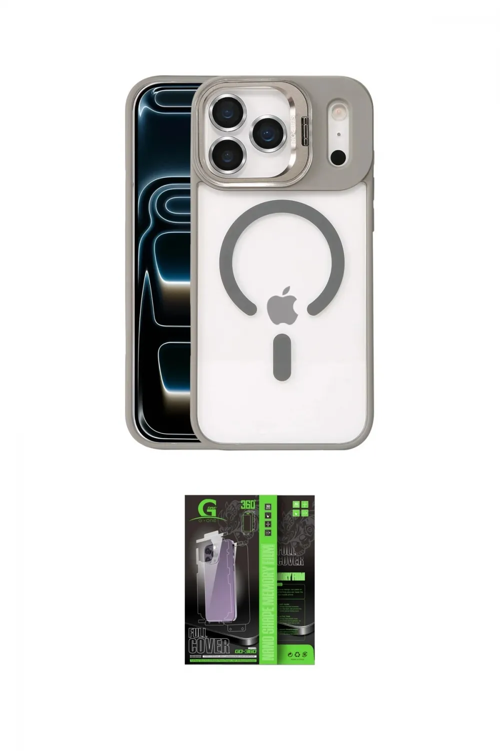 ieg™ iPhone 17 Pro Max Kılıf Yadigar Asil Koleksiyonu - Siyah 360 Mat Full Body Arka Koruyucu