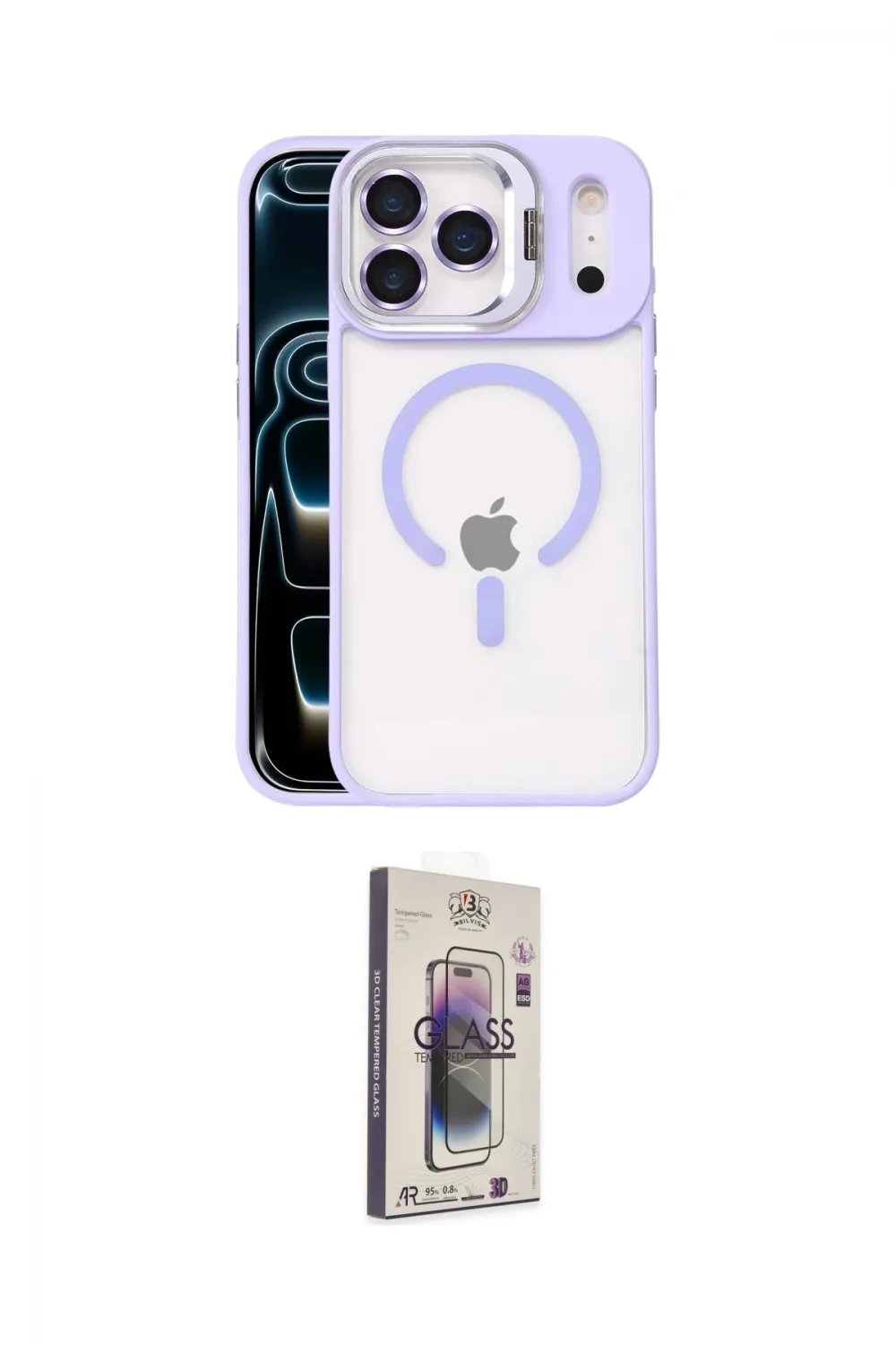 ieg™ iPhone 17 Pro Max Kılıf Yadigar Asil Koleksiyonu - Siyah Bilvis 3D Cam Ekran Koruyucu