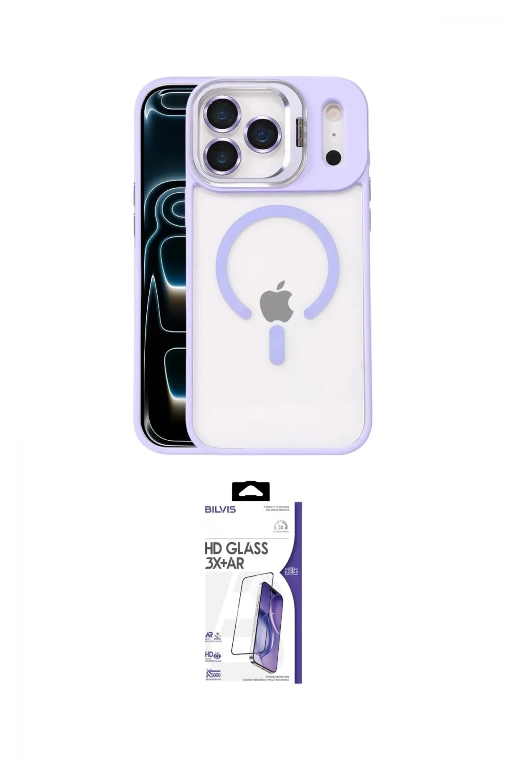 ieg™ iPhone 17 Pro Max Kılıf Yadigar Asil Koleksiyonu - Siyah Bilvis 3X AR HD Cam Ekran Koruyucu