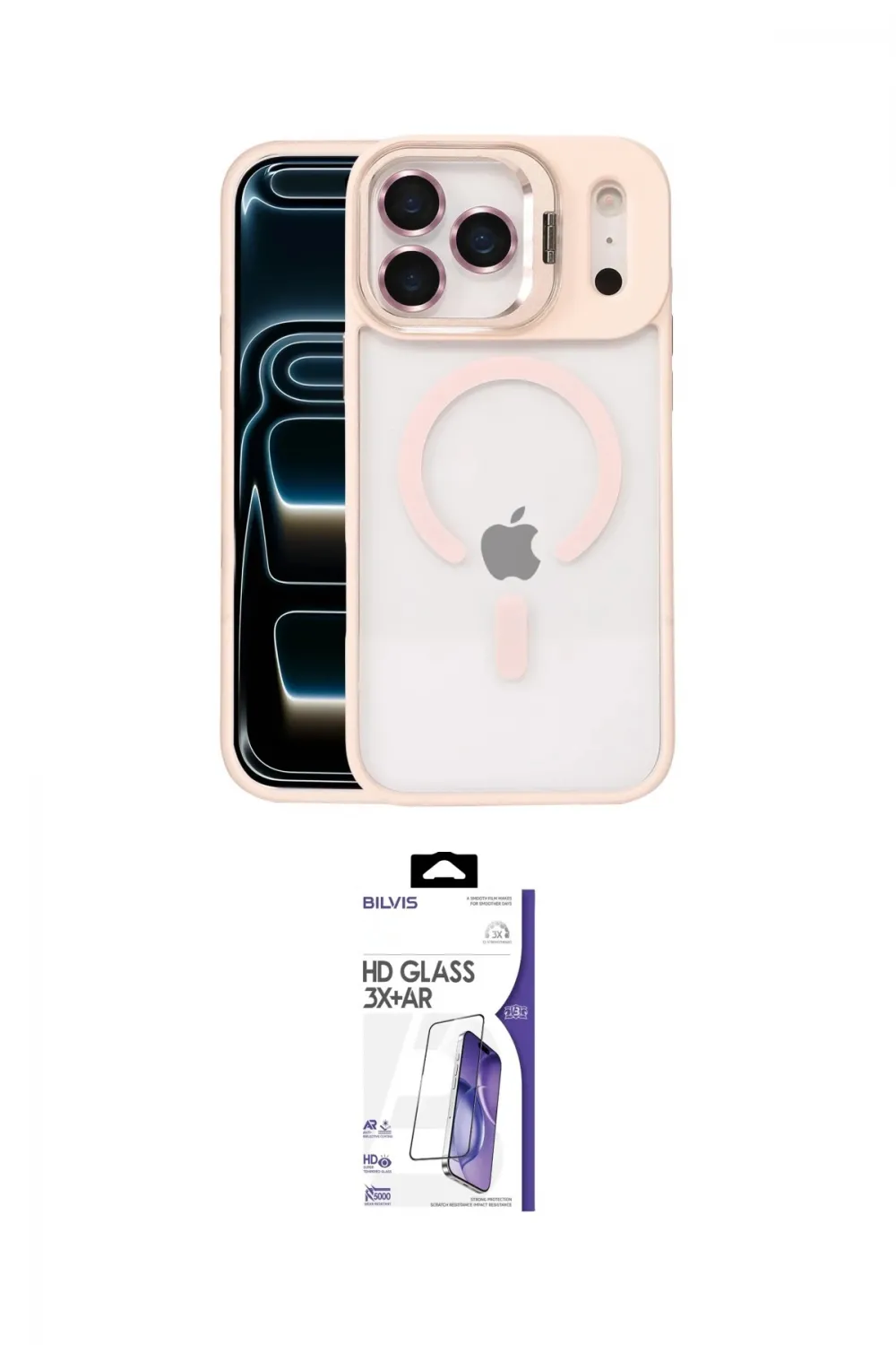ieg™ iPhone 17 Pro Max Kılıf Yadigar Asil Koleksiyonu - Siyah Bilvis 3X AR HD Cam Ekran Koruyucu