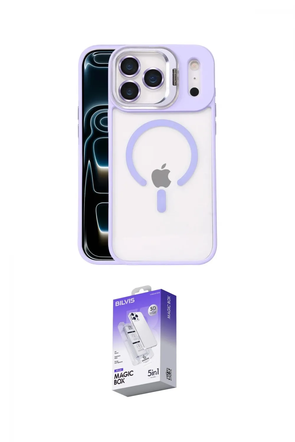 ieg™ iPhone 17 Pro Max Kılıf Yadigar Asil Koleksiyonu - Siyah Bilvis 5in1 3D Magic Cam Ekran Koruyucu