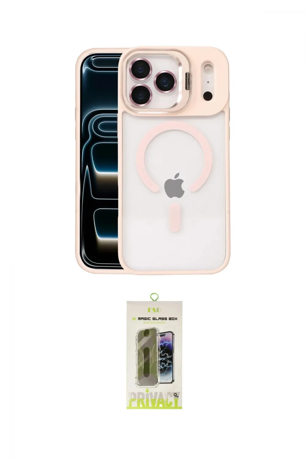 ieg™ iPhone 17 Pro Max Kılıf Yadigar Asil Koleksiyonu - Siyah Joko Magic 5D Hayalet Cam
