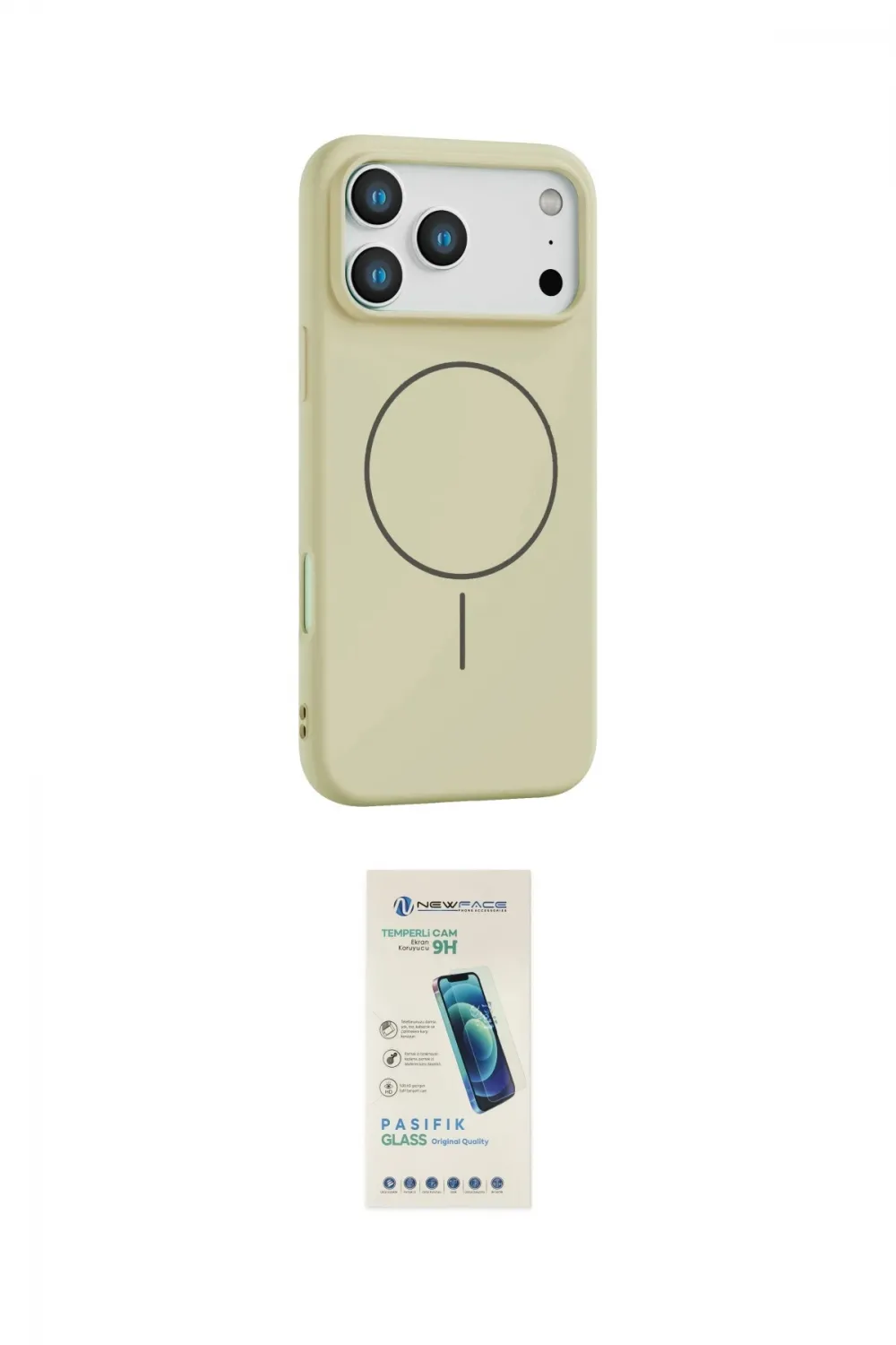 ieg™ iPhone 17 Pro Max Kılıf Yankı Form Serisi - Şeffaf Pasifik Cam Ekran Koruyucu
