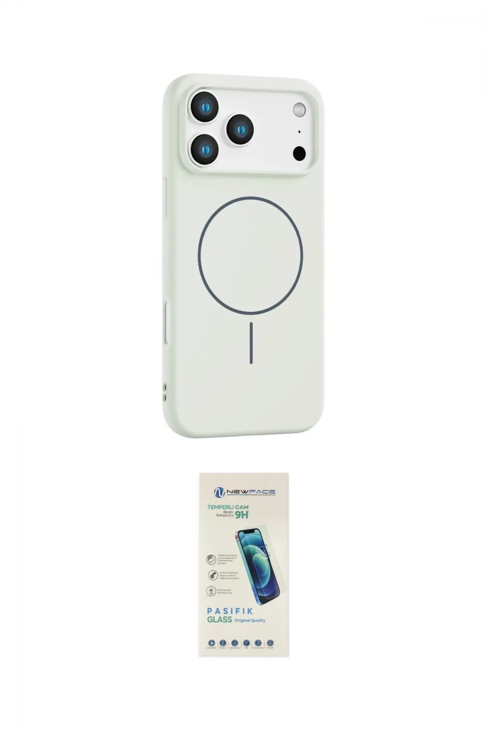 ieg™ iPhone 17 Pro Max Kılıf Yankı Form Serisi - Şeffaf Pasifik Cam Ekran Koruyucu