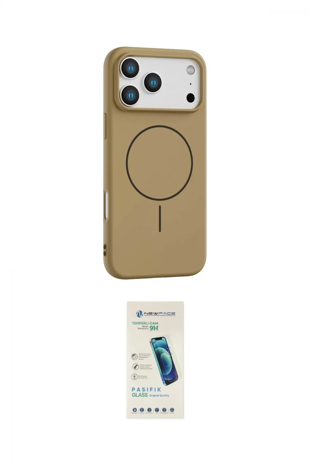 ieg™ iPhone 17 Pro Max Kılıf Yankı Form Serisi - Şeffaf Pasifik Cam Ekran Koruyucu