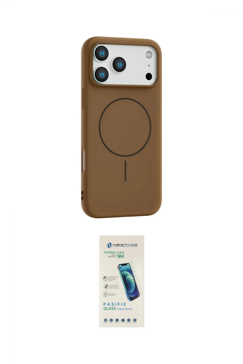 ieg™ iPhone 17 Pro Max Kılıf Yankı Form Serisi - Şeffaf Pasifik Cam Ekran Koruyucu