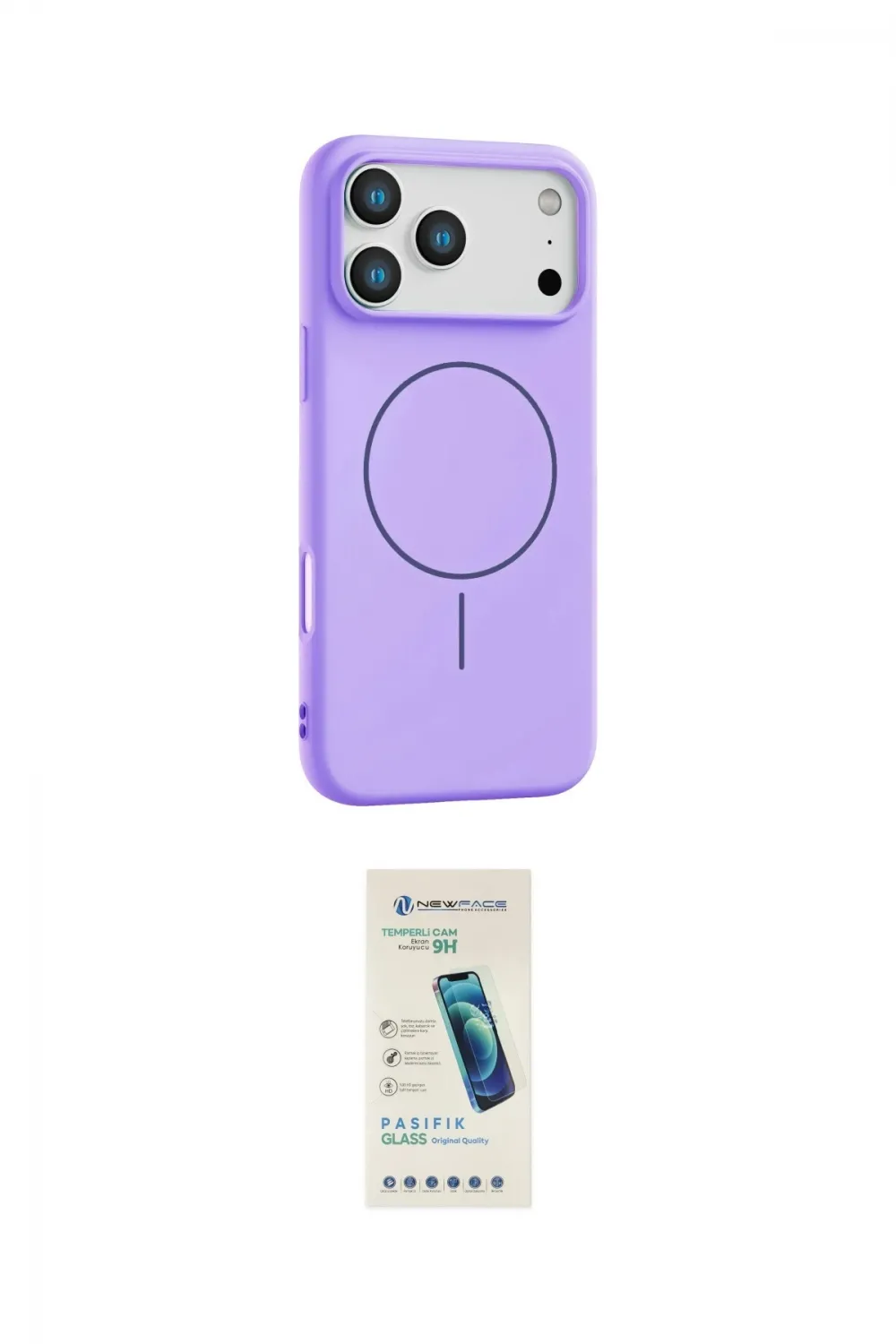 ieg™ iPhone 17 Pro Max Kılıf Yankı Form Serisi - Şeffaf Pasifik Cam Ekran Koruyucu
