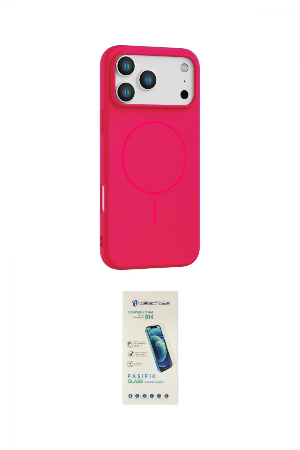 ieg™ iPhone 17 Pro Max Kılıf Yankı Form Serisi - Şeffaf Pasifik Cam Ekran Koruyucu