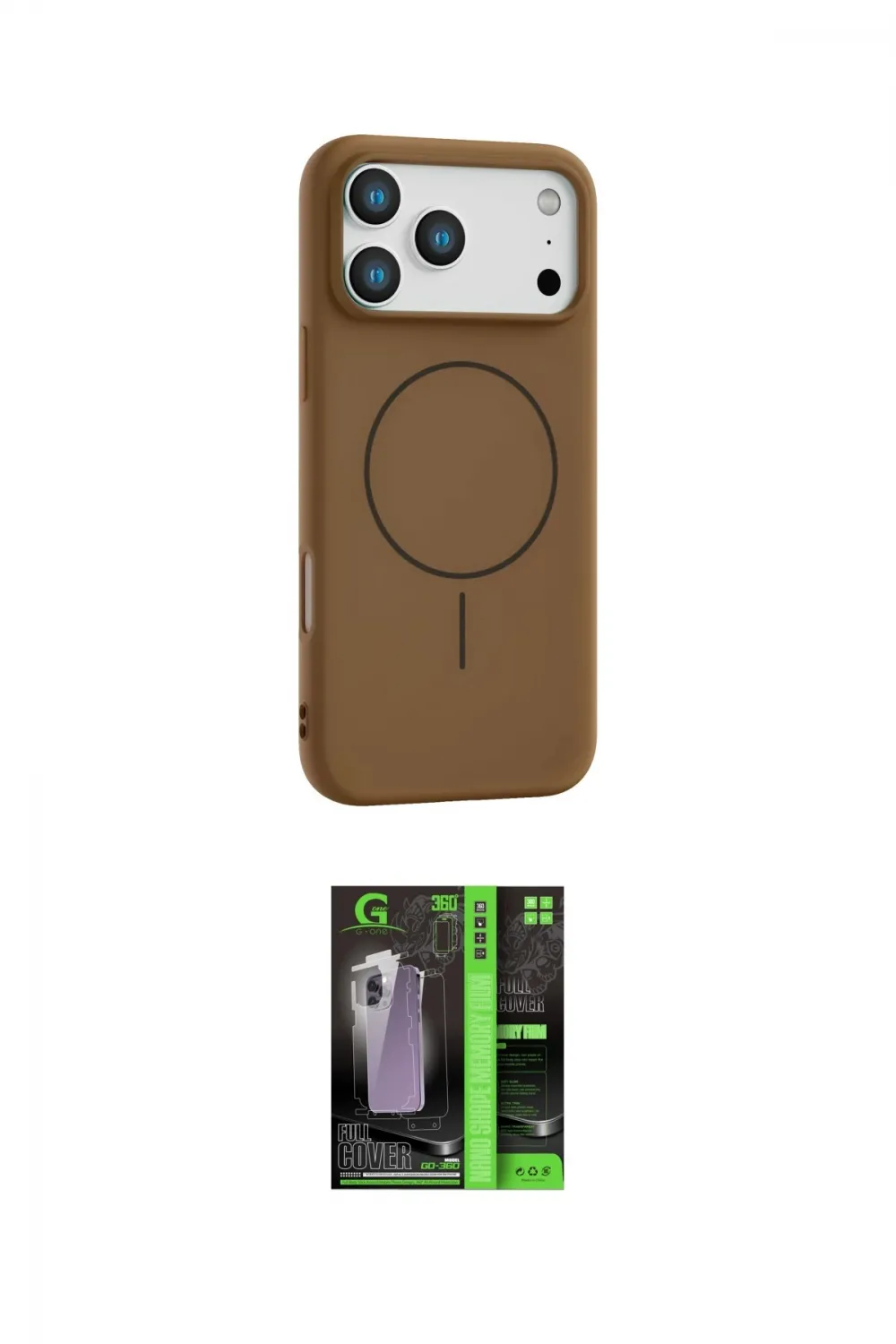 ieg™ iPhone 17 Pro Max Kılıf Yankı Form Serisi - Siyah 360 Mat Full Body Arka Koruyucu