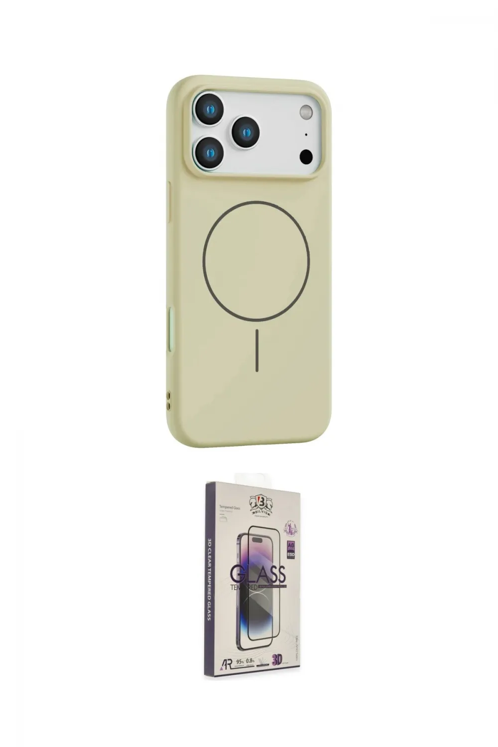ieg™ iPhone 17 Pro Max Kılıf Yankı Form Serisi - Siyah Bilvis 3D Cam Ekran Koruyucu