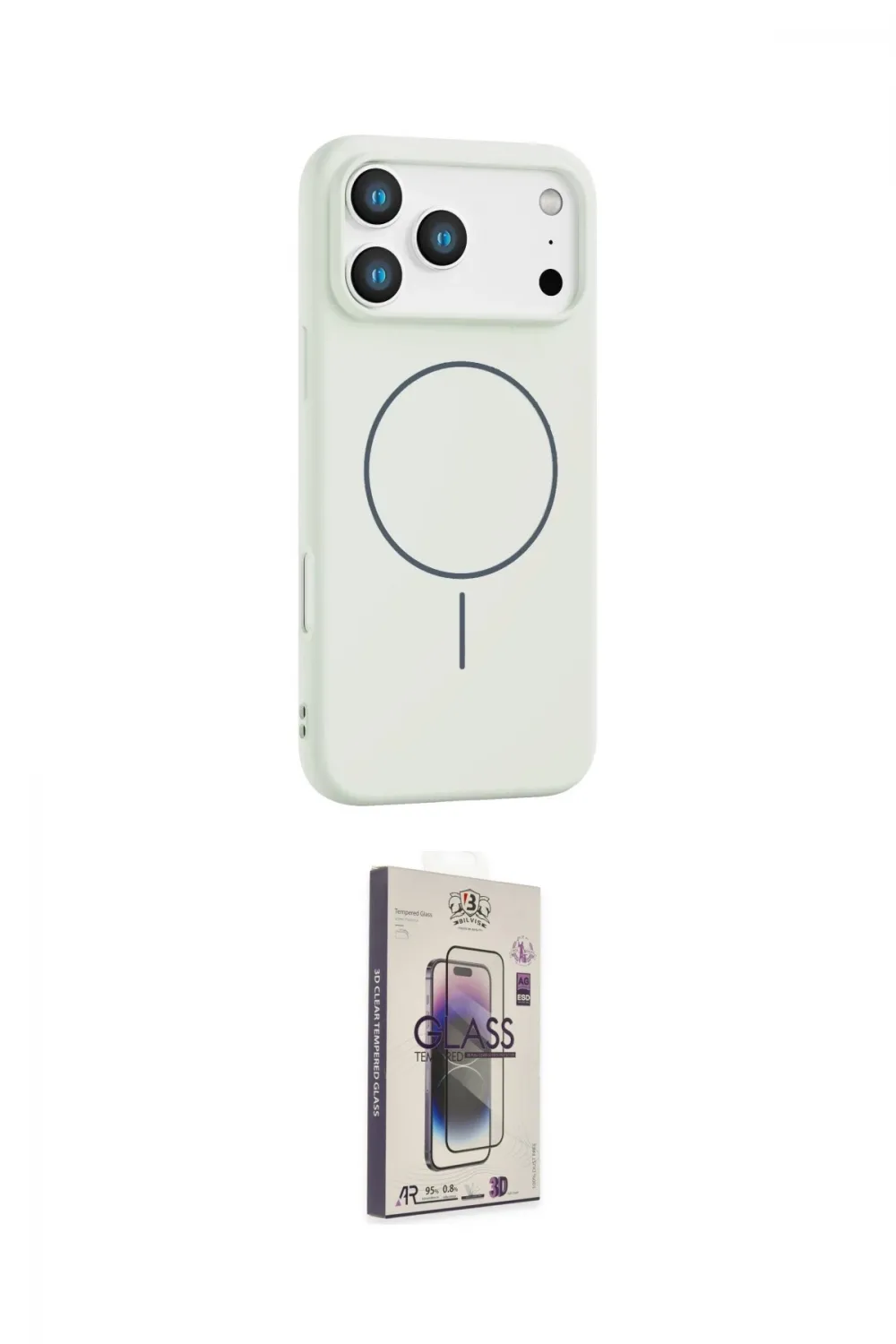 ieg™ iPhone 17 Pro Max Kılıf Yankı Form Serisi - Siyah Bilvis 3D Cam Ekran Koruyucu
