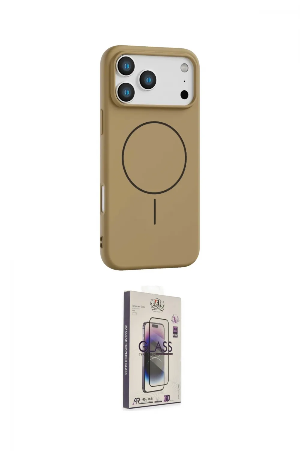 ieg™ iPhone 17 Pro Max Kılıf Yankı Form Serisi - Siyah Bilvis 3D Cam Ekran Koruyucu