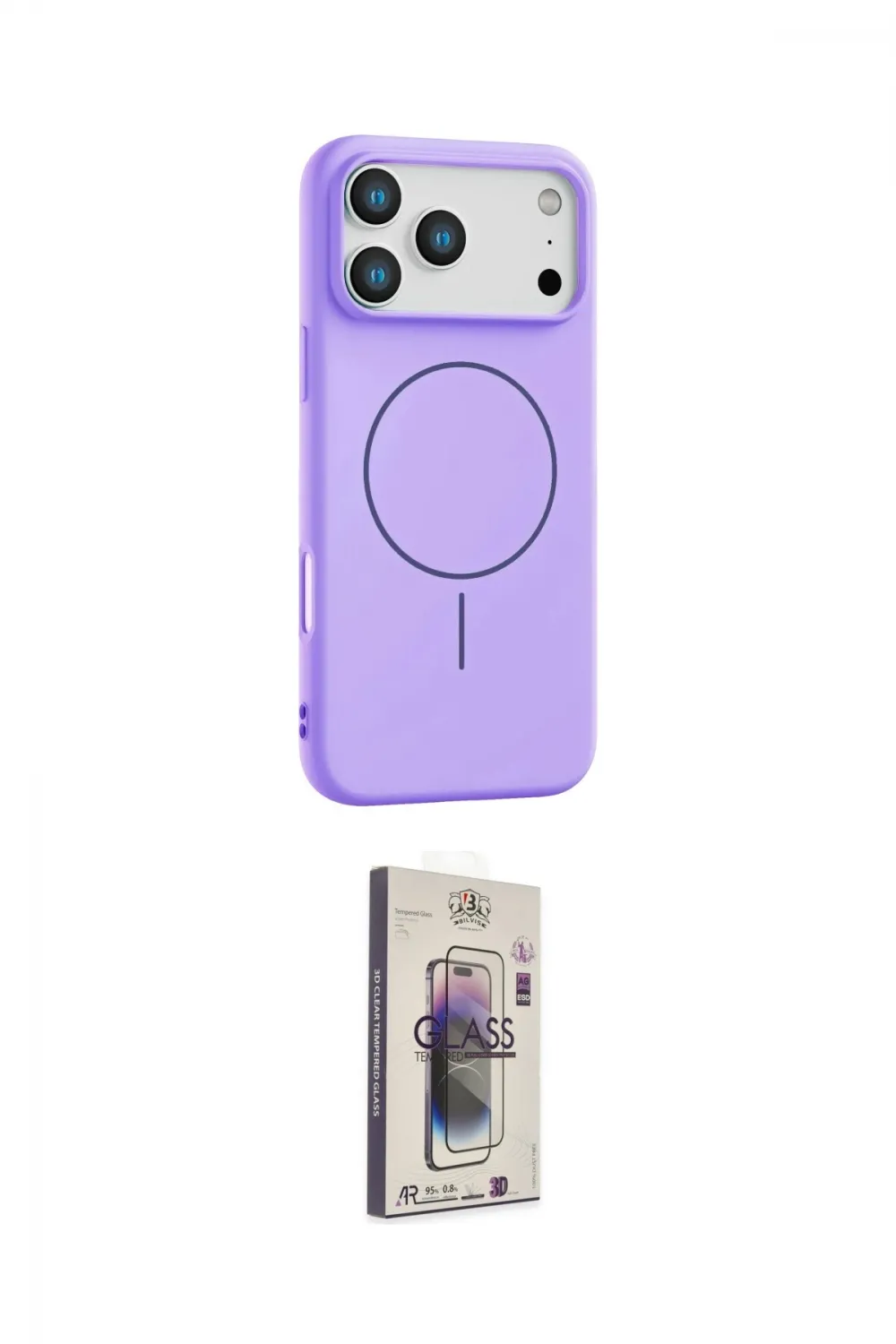 ieg™ iPhone 17 Pro Max Kılıf Yankı Form Serisi - Siyah Bilvis 3D Cam Ekran Koruyucu