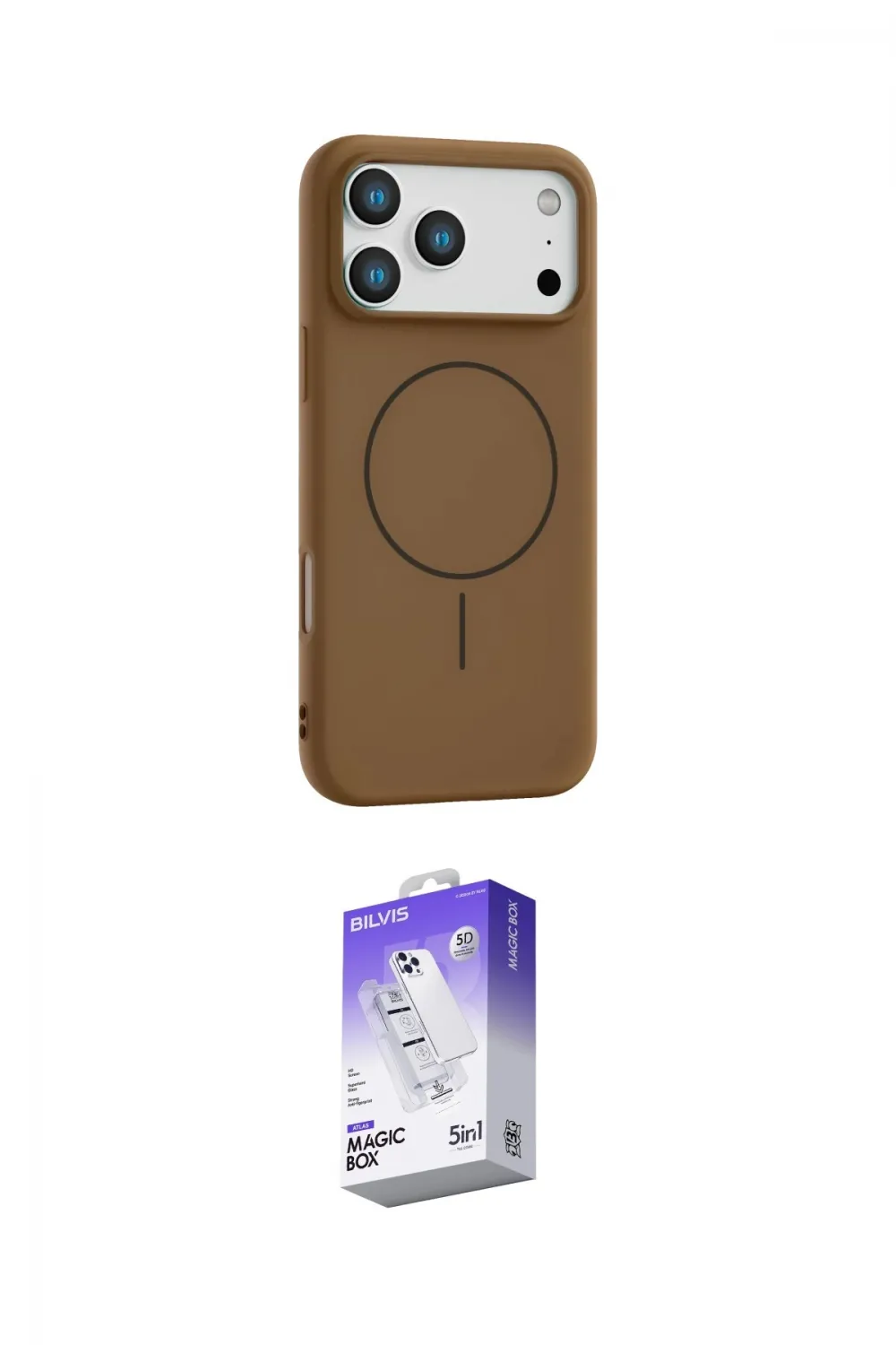 ieg™ iPhone 17 Pro Max Kılıf Yankı Form Serisi - Siyah Bilvis 5in1 3D Magic Cam Ekran Koruyucu