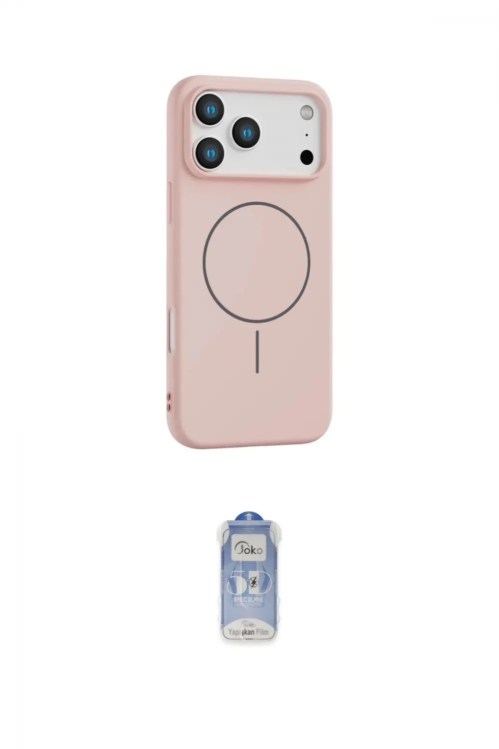 ieg™ iPhone 17 Pro Max Kılıf Yankı Form Serisi - Siyah Joko Magic 5D Cam