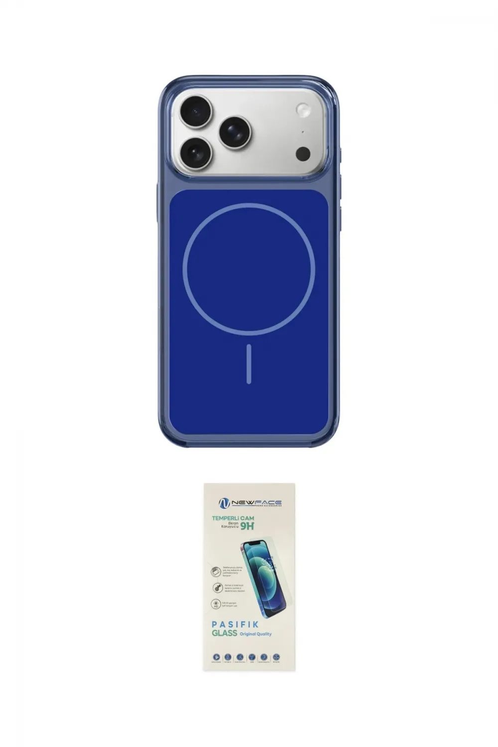 ieg™ iPhone 17 Pro Max Kılıf Yankı Minimal Serisi - Şeffaf Pasifik Cam Ekran Koruyucu