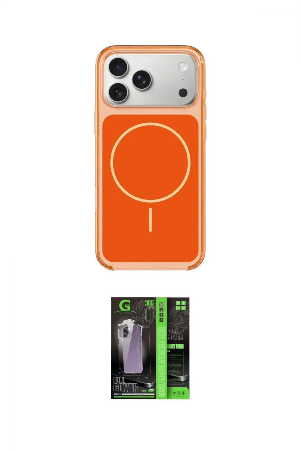 ieg™ iPhone 17 Pro Max Kılıf Yankı Minimal Serisi - Siyah 360 Mat Full Body Arka Koruyucu