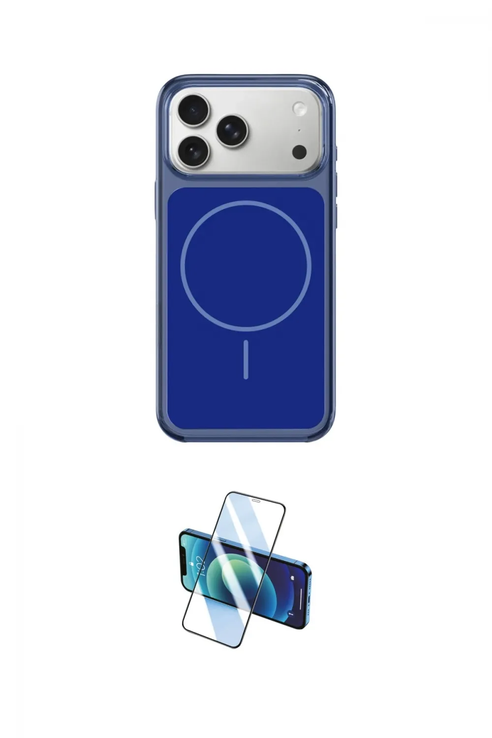 ieg™ iPhone 17 Pro Max Kılıf Yankı Minimal Serisi - Siyah 3D Antistatik Cam Ekran Koruyucu