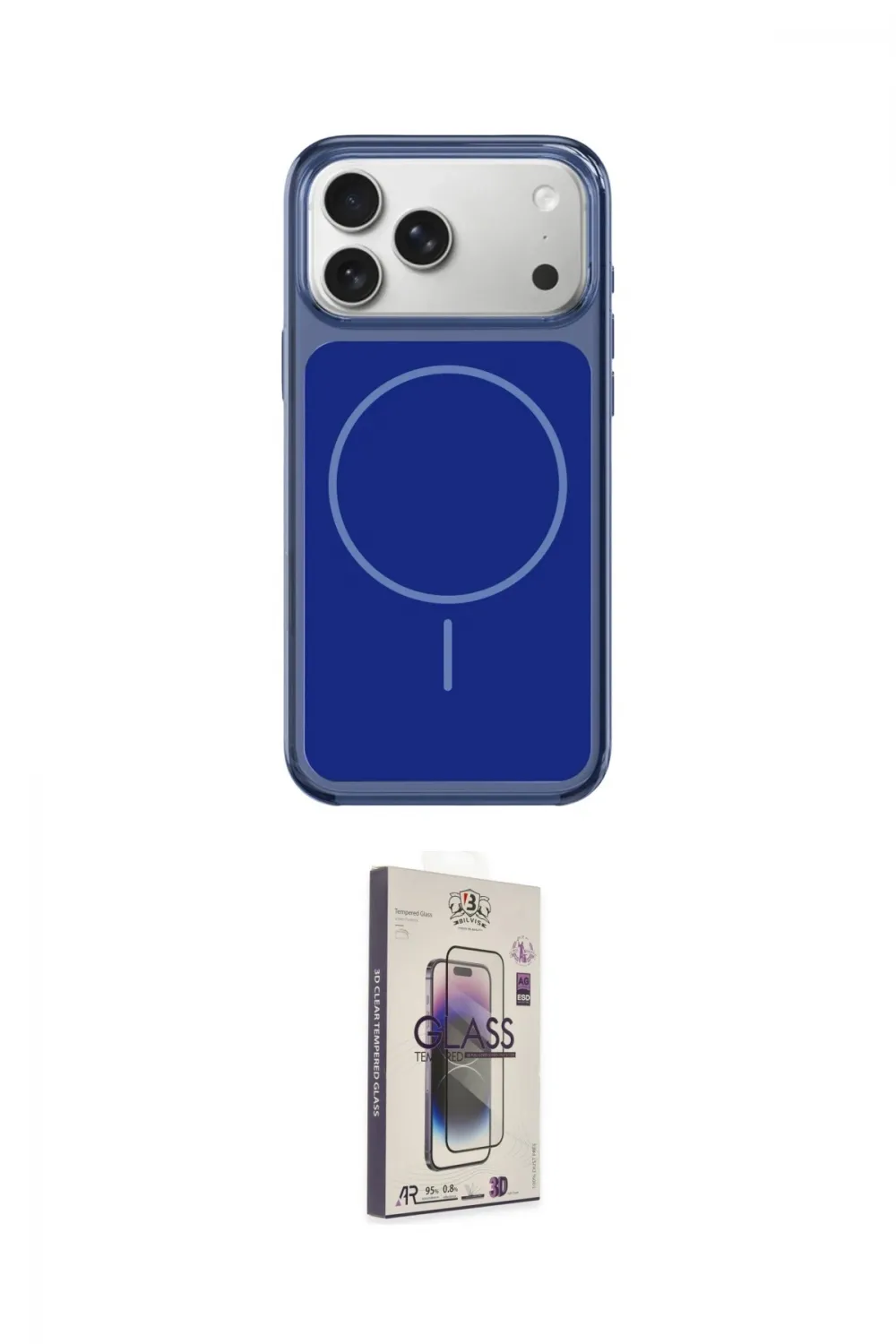 ieg™ iPhone 17 Pro Max Kılıf Yankı Minimal Serisi - Siyah Bilvis 3D Cam Ekran Koruyucu