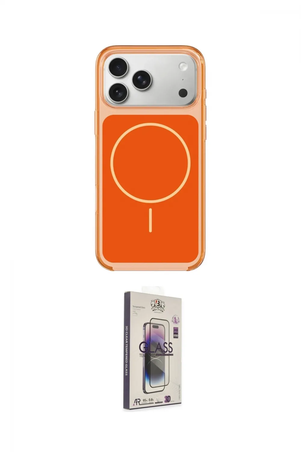 ieg™ iPhone 17 Pro Max Kılıf Yankı Minimal Serisi - Siyah Bilvis 3D Cam Ekran Koruyucu