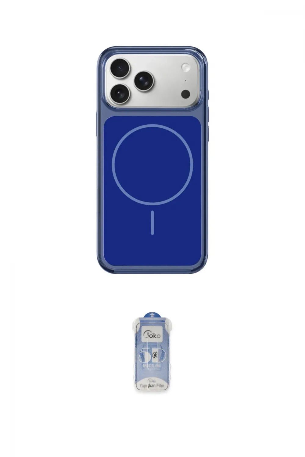 ieg™ iPhone 17 Pro Max Kılıf Yankı Minimal Serisi - Siyah Joko Magic 5D Cam