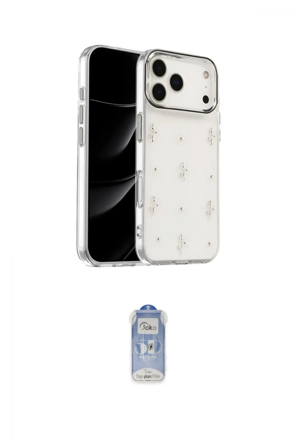 ieg™ iPhone 17 Pro Max Kılıf Yörünge Form - Siyah Joko Magic 5D Cam